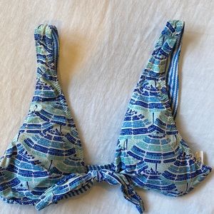 Vineyard Vines two piece blue bikini top and bottom